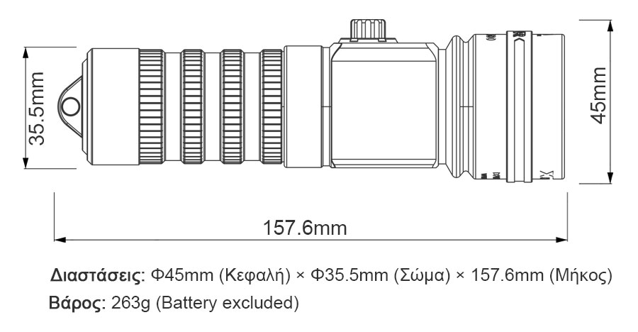 XTAR D26 1600 Diving Flashlight slider13