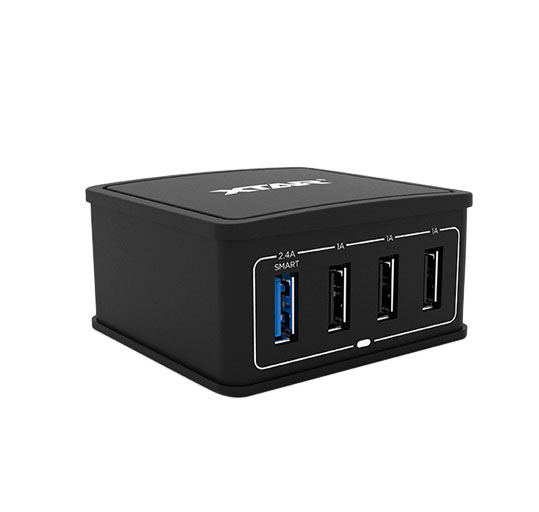 XTAR 27W 4-Port USB Φορτιστής Black - -