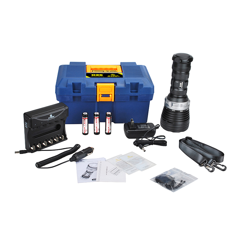 XTAR D35 Καταδυτικός Φακός LED φωτεινότητας 2800lm Full Set